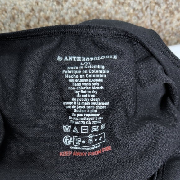 Anthropologie Black Cross-Back Bodysuit - Picture 2 of 4